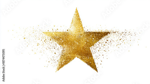 golden star on white background