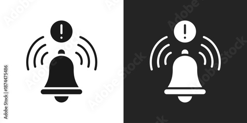 Notifications Icon In Black And White Glyph Style