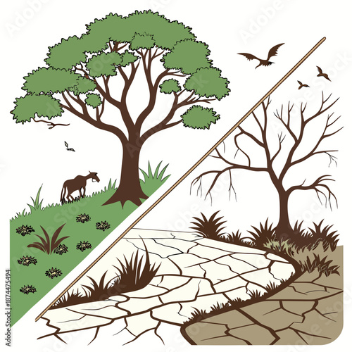 Nature preservation versus environmental degradation