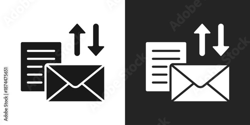 Sorting Icon In Black And White Glyph Style