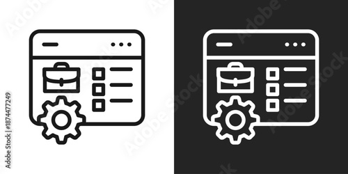 job offer Icon In Black And White Line Style