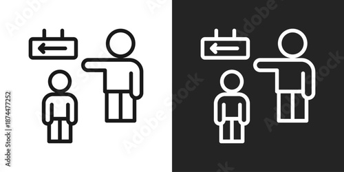 fired Icon In Black And White Line Style