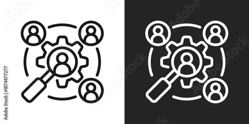 Hiring Icon In Black And White Line Style