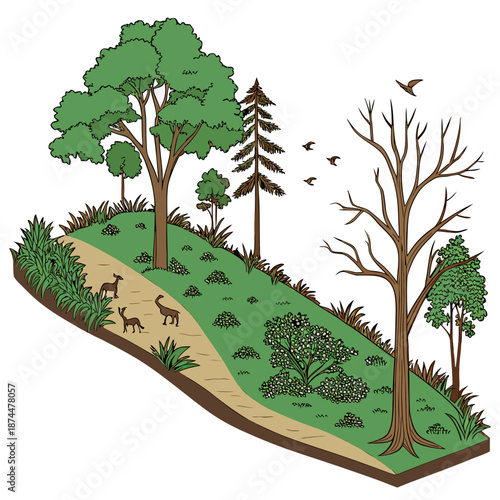 Nature abundance on left side versus nature loss on right side 1