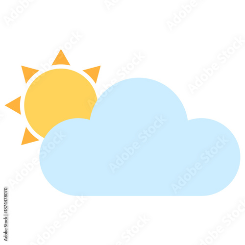 Extraordinary cloudy weather. Extraordinary sun symbol. Extraordinary sky Vector. Extraordinary meteorological forecast atmosphere.
