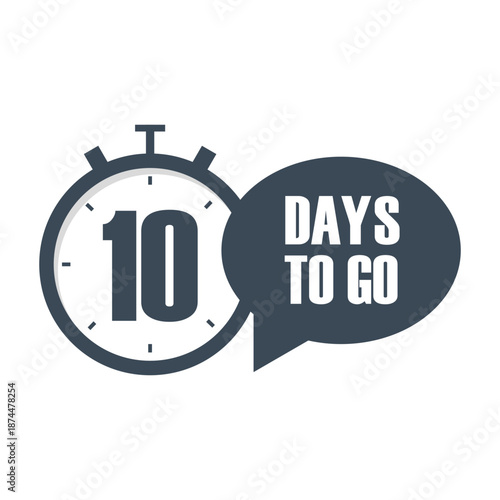 Numeric ten 10. Professional countdown Vector. Days to go. Significant promotional notification.