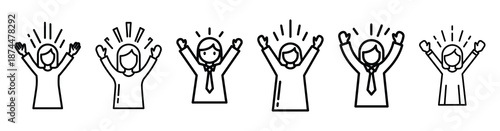 worship celebration Line art illustration isolated on white background of palm sunday icons