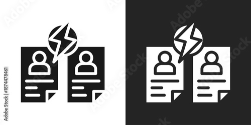 comparison Icon In Black And White Glyph Style