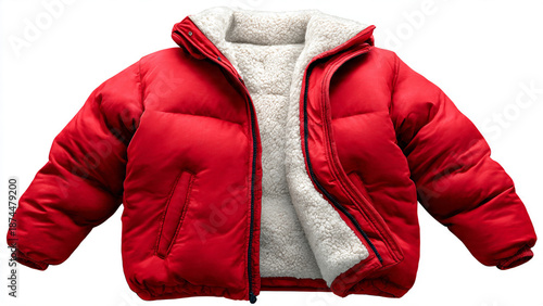 red jacket on a white
