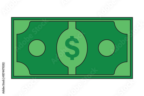 Dollar notes icon logo design element. minimalist style icons