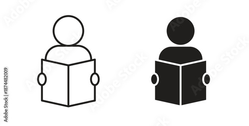 Book open reader icon