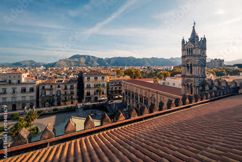 Wallpaper Mural Scenic rooftop view of Palermo's historic center Torontodigital.ca