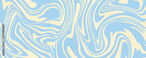 Abstract horizontal background with colorful waves. Trendy vector illustration