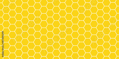 honeycomb pattern. seamless geometric hive background. abstract honeycomb. vector illustration. design for the background display, flyers, ad honey, fabric, clothes, texture, textile pattern. yellow