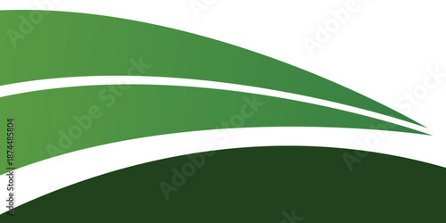 Abstract green curved banner background. vector eps10