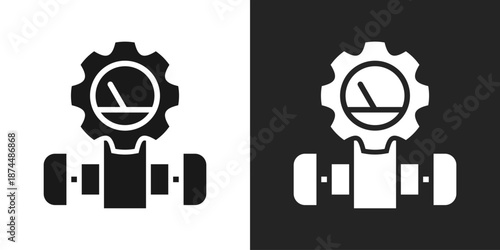 Manifold Icon In Black And White Glyph Style