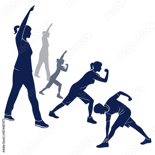 Various fitness exercises illustrated