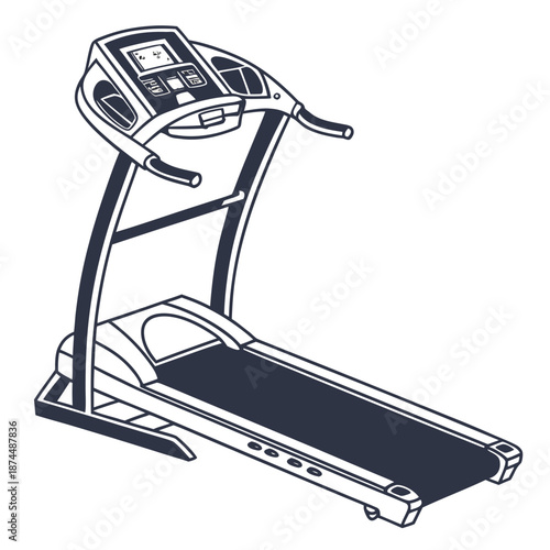 Modern home gym treadmill