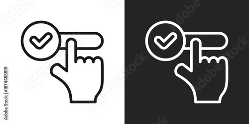 Reserve Icon In Black And White Line Style