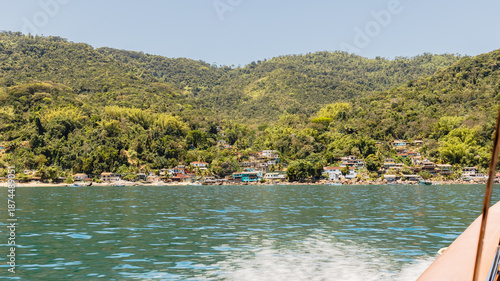 View of the boat trip between Angra dos Reis, Brazil and Aracatiba, Ilha Grande (Big Island), Rio de Janeiro, Brazil