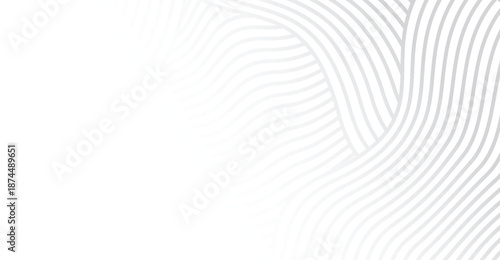 Abstract wavy lines in soft white and light blue create a clean, modern gradient background for design