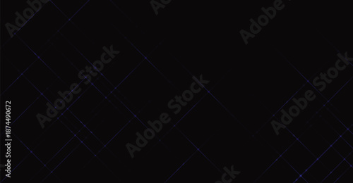 Abstract dark blue grid lines with glowing diagonal patterns for technology background