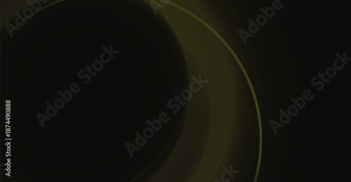 Dark olive green abstract background with elegant curved lines and smooth gradient for modern design