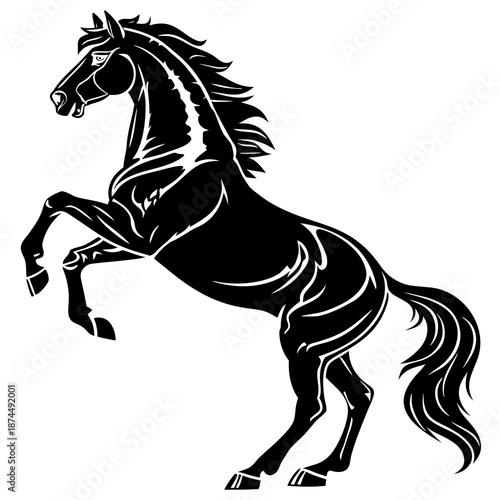Dynamic horse silhouette