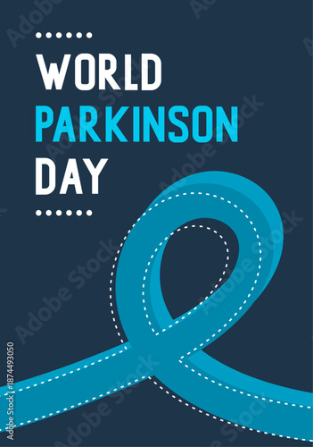 World parkinson day dark banner