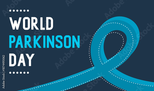 World parkinson day dark horizontal banner