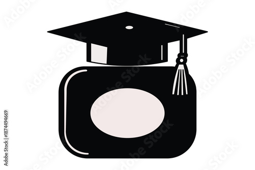 App icon with graduation hat for education and learning applications