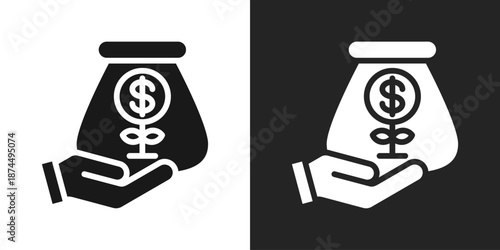 Commodity Icon In Black And White Glyph Style