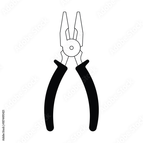 Pliers isolated on white background