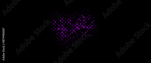 Dark purple vector pattern with symbol of cards. Colorful gradient with signs of hearts, spades, clubs, diamonds. Design for ad, poster, banner of gambling websites.