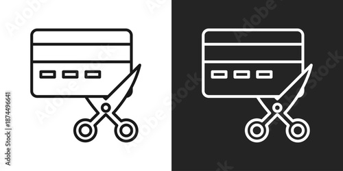 Bankruptcy Icon In Black And White Line Style