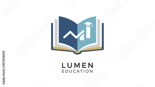 Lumen Education Logo Open Book Design.