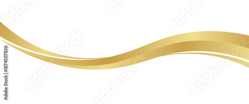 gold wave curve, golden wave corner shape for element, stripes ribbon golden graphic, striped gold