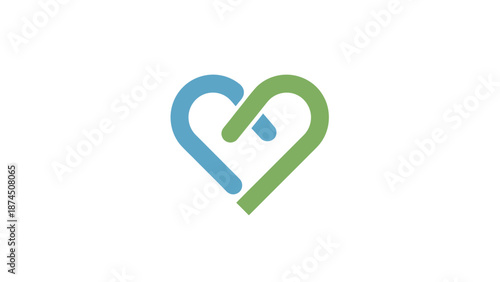 Interconnected Hearts Logo Design Element.