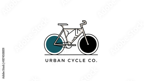 Urban Cycle Co Bicycle Logo Illustration.