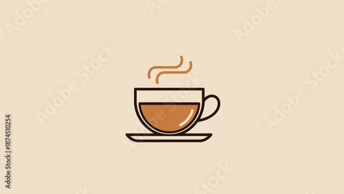 Hot Coffee in a Cup Illustration.