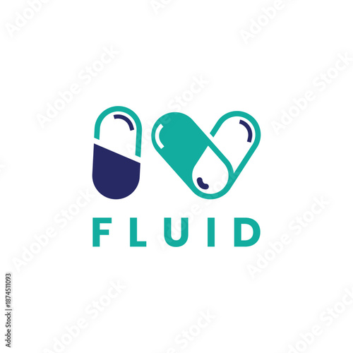 IV fluid word mark lettering logo sign design concept