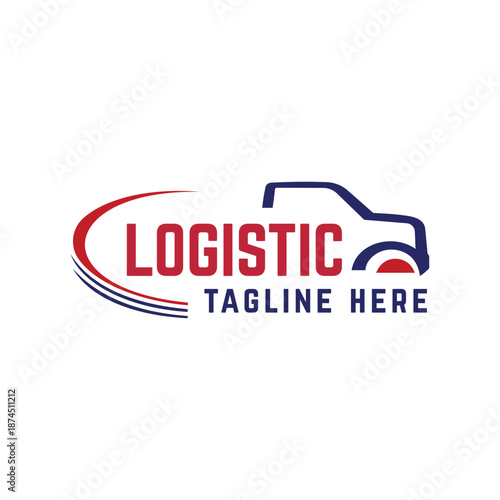logistic logo design transport trucking creative logo design