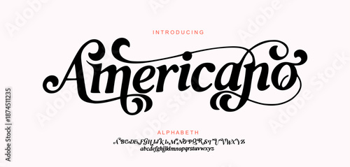 Font lettering and typography , graffity design simple for logo Alphabet 