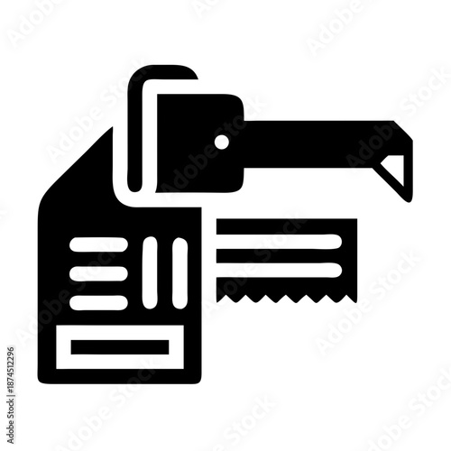 Black Silhouette of Thumbtacks Securing Document to Bulletin Board, Conceptual Symbol