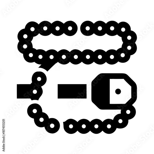 Bicycle Chain Link and Master Link Repair Kit Icon - Vector Illustration