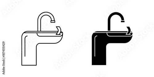 Minimalist Vector Illustration of Sinks
