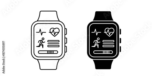 Smartwatch Fitness Tracker Icons