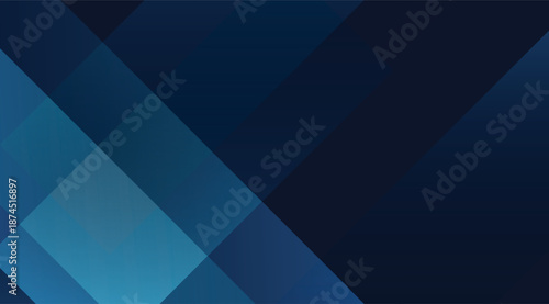 Modern abstract geometric background with dark and light blue intersecting shapes for technology and business