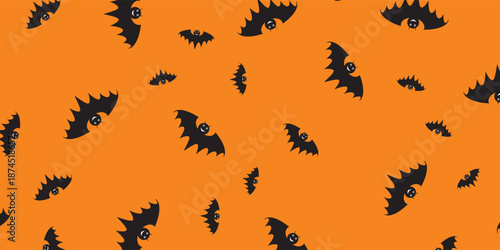 Spooky black bat pattern for Halloween designs.