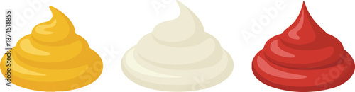 Isolated drop of red nail polish or blood on a white liquid background of cream and yogurt sauce